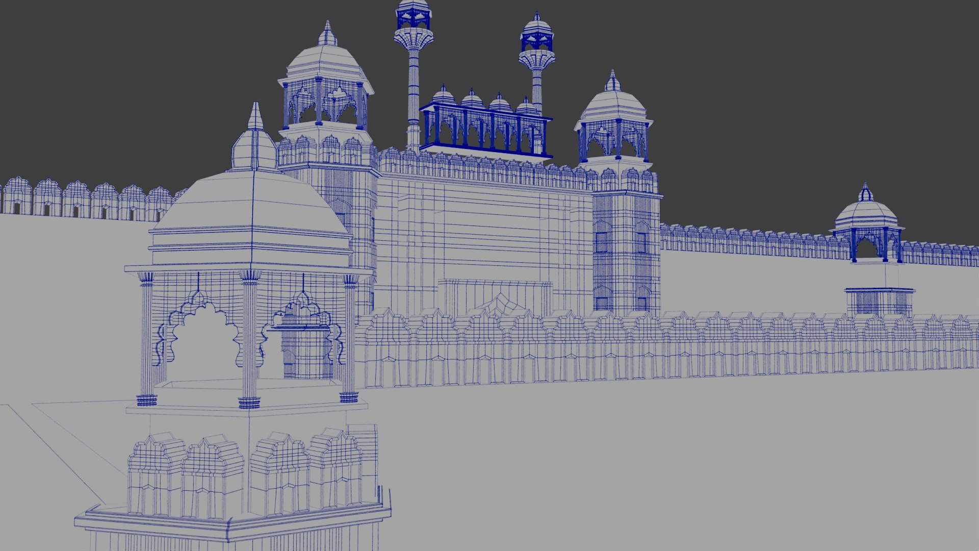 3D 3D Model Of Delhi Red Fort Historic Indian Architecture Model ...
