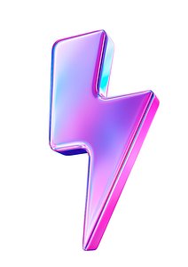 3D 3d neon charger symbol