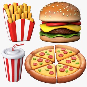 3D Cartoon Fast Food Collection