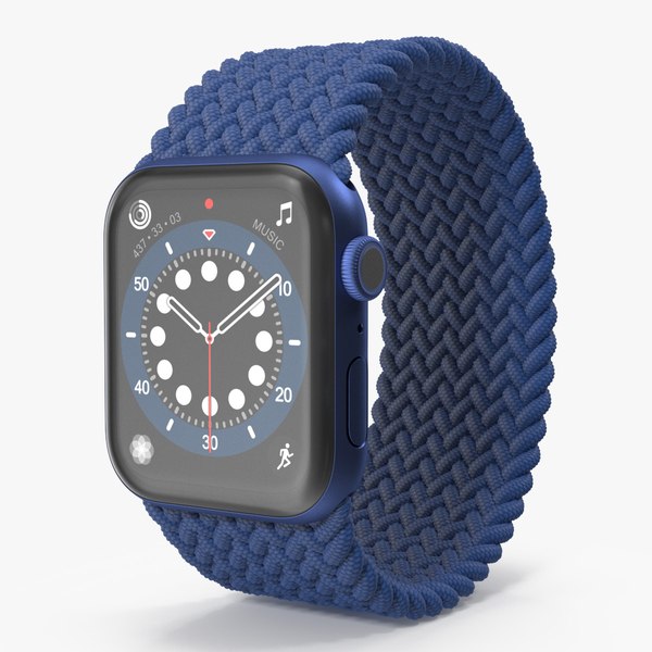 Apple Watch Series 6 Blue Braided Band model