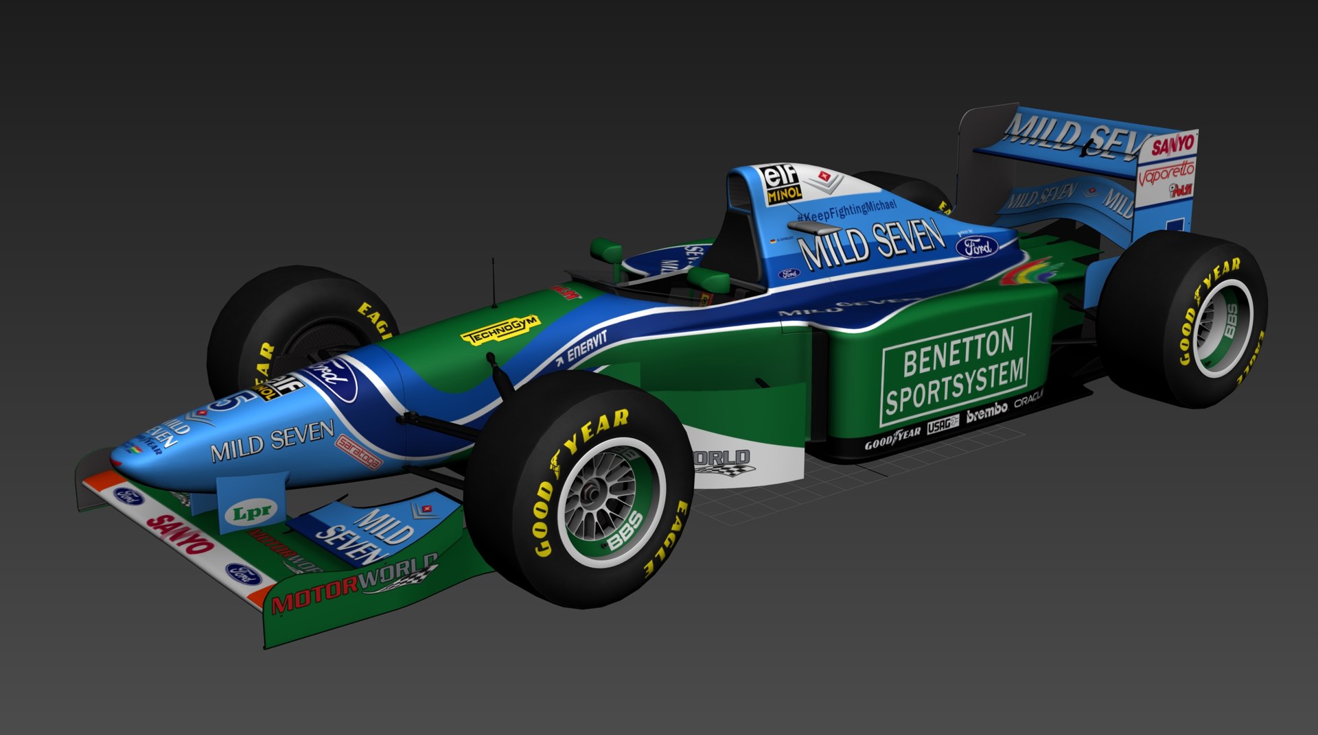 F1 Benetton B194 Season 1994 Model - TurboSquid 2317095