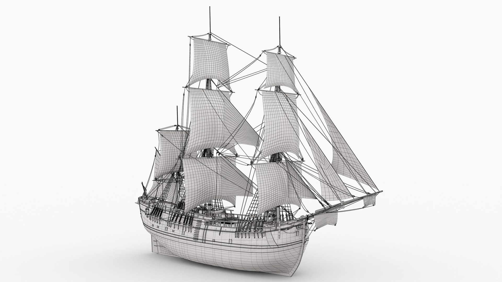 HMB Endeavour 3D model TurboSquid 2097109