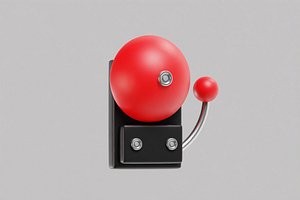 School Bell Cartoon 3D model