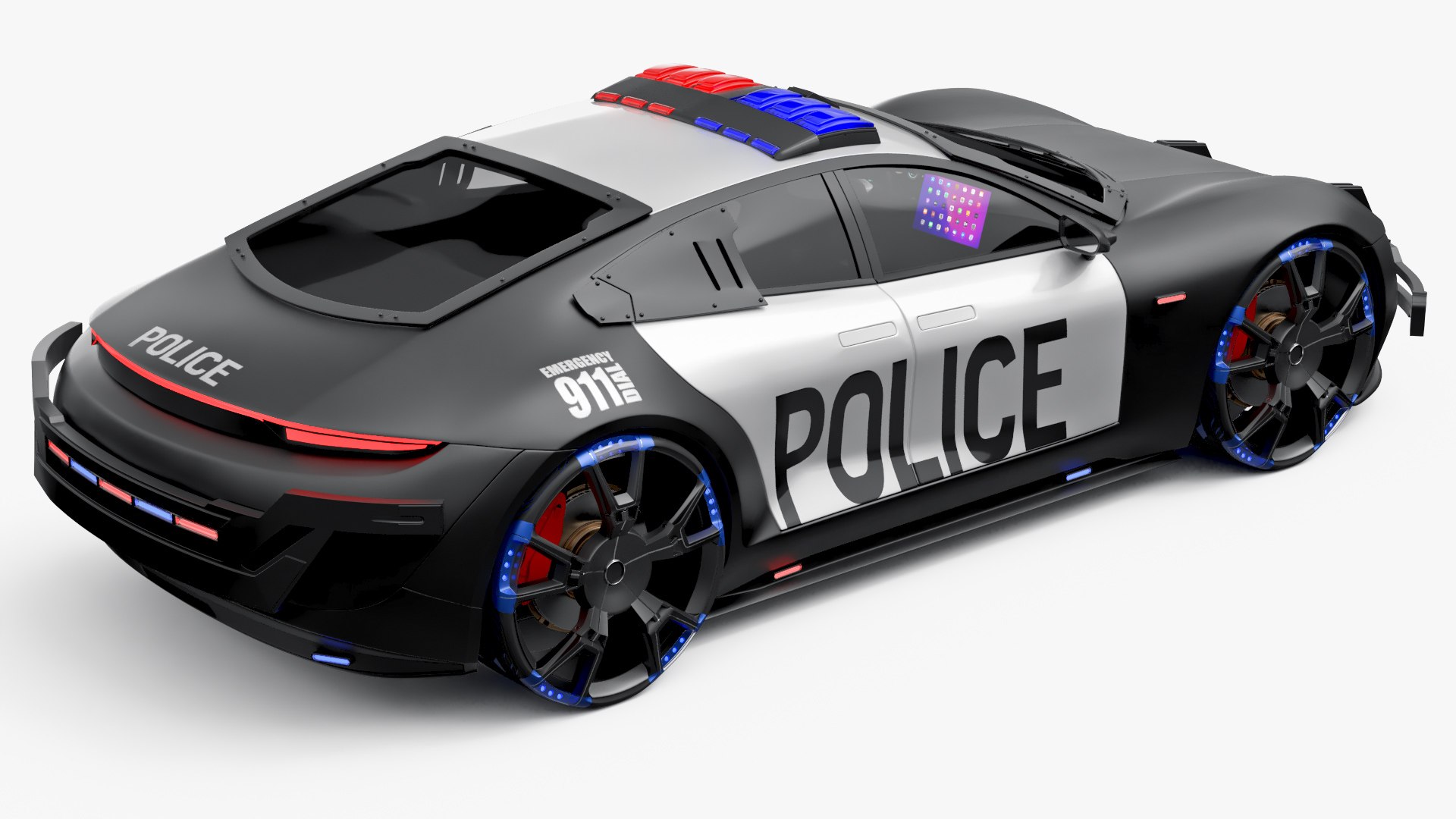 Car Futuristic Police 3D Model - TurboSquid 2084694