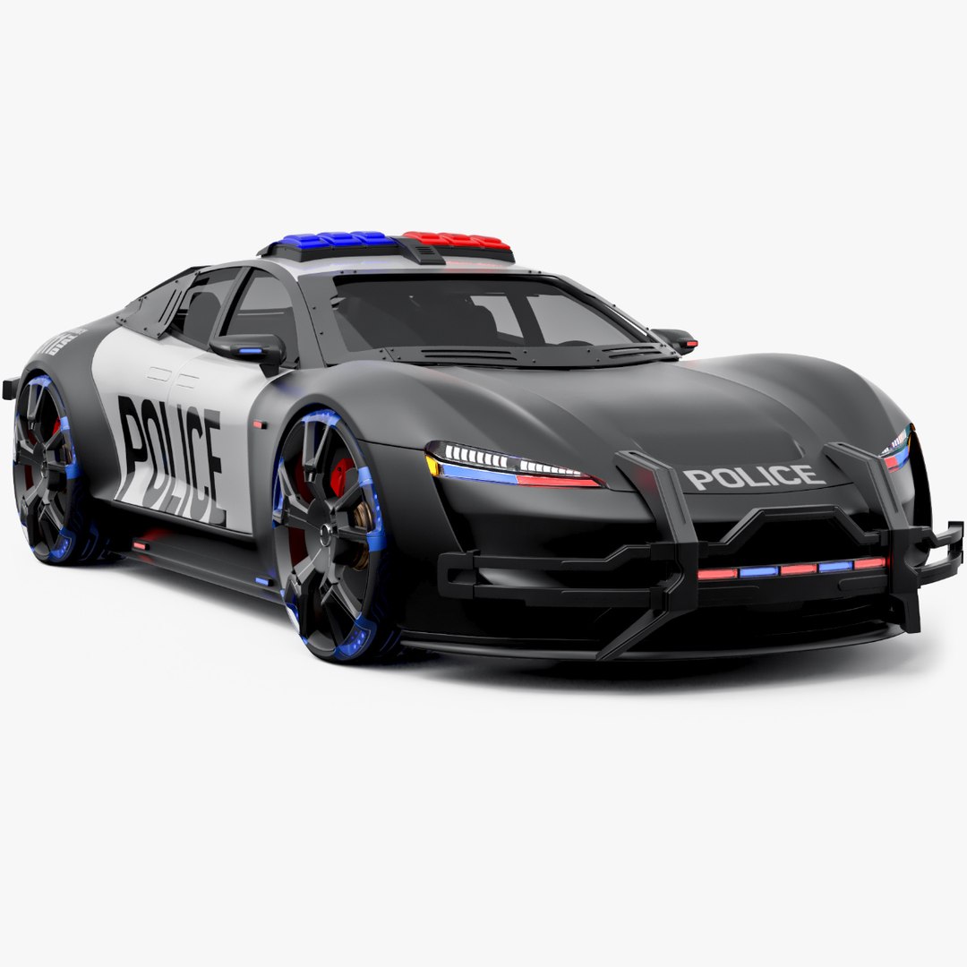 Car Futuristic Police 3D model - TurboSquid 2084694