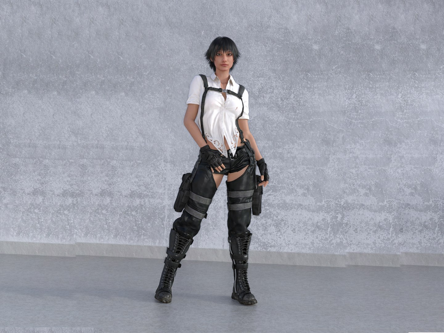 Lady DMC 5 - Game Ready Low-poly 3D Model 3D Model - TurboSquid 2219654