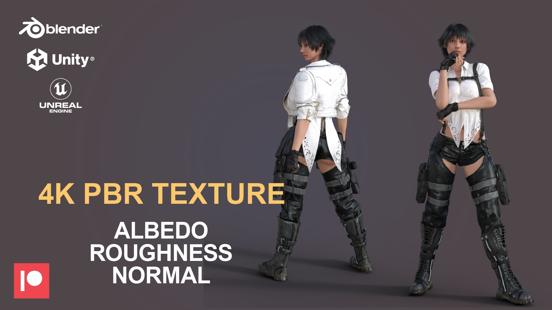Lady DMC 5 - Game Ready Low-poly 3D Model 3D Model - TurboSquid 2219654