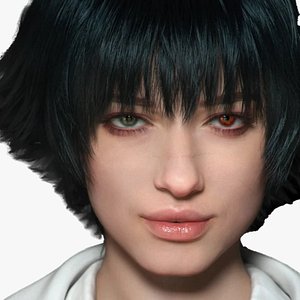 Lady DMC 5 - Game Ready Low-poly 3D model