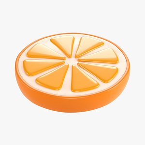 Stylized orange slice 02 model