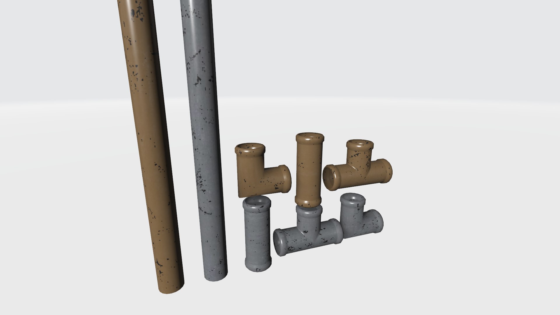 Fittings copper steel 3D model TurboSquid 1507552