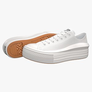 Chuck Taylor All Star Move Platform Low Top White 3D model