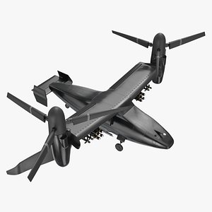 Combat Propeller Drone UAV Rigged 3D model