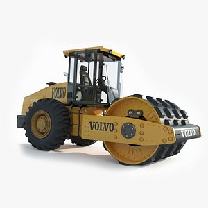 3D Volvo Road Roller Compactor
