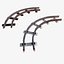 a set of railway tracks and rails