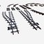a set of railway tracks and rails