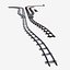 a set of railway tracks and rails