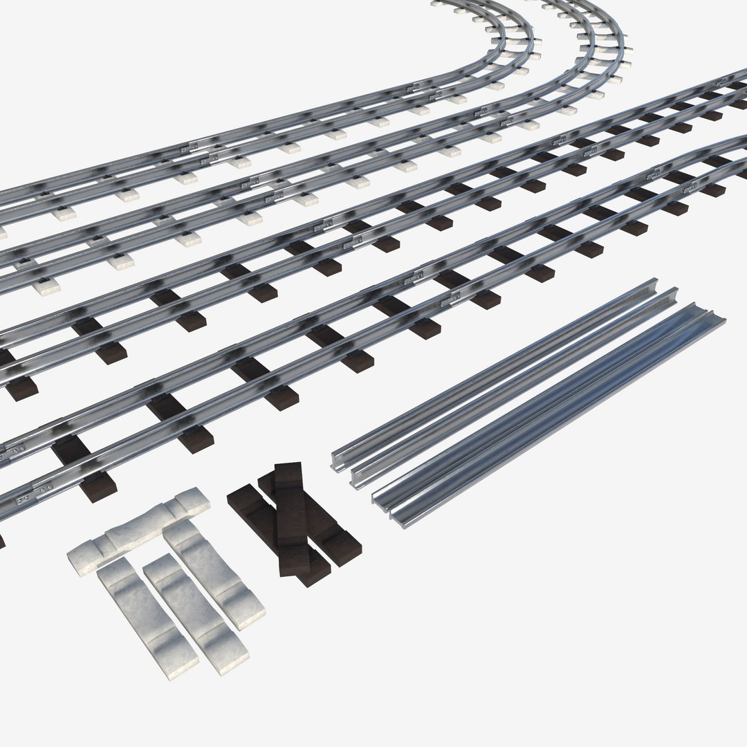 a set of railway tracks and rails 3D model https://p.turbosquid.com/ts-thumb/RH/gxz35i/MS/preview6/jpg/1759523179/1920x1080/fit_q87/6bcdce3a5c035a5c2b0bca031d4ece0a08b38317/preview6.jpg