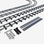 a set of railway tracks and rails