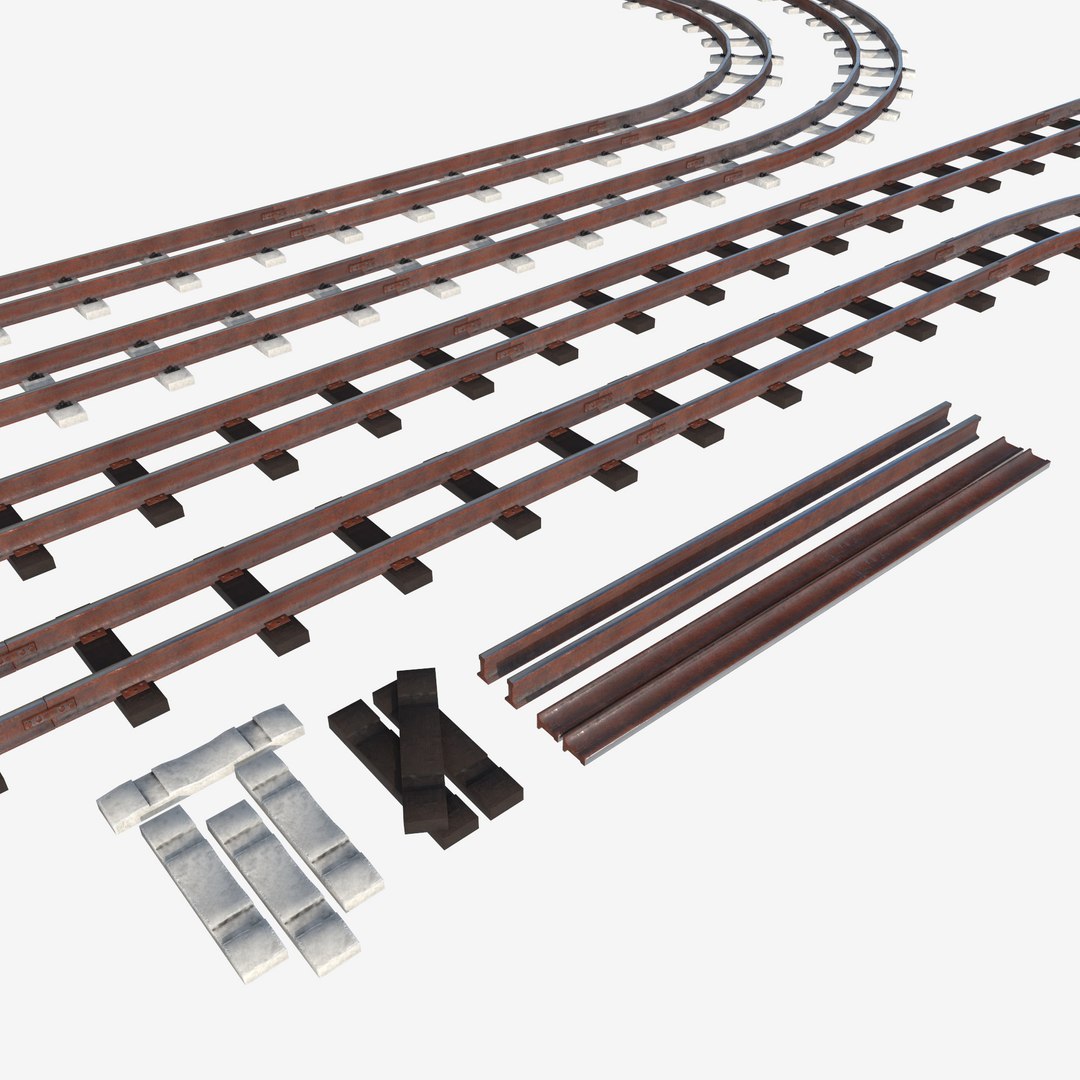 a set of railway tracks and rails 3D model https://p.turbosquid.com/ts-thumb/RH/gxz35i/Rv/preview5/jpg/1759523176/1920x1080/fit_q87/aad538a32f334fba8557498087d079d6f629f45a/preview5.jpg