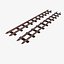 a set of railway tracks and rails