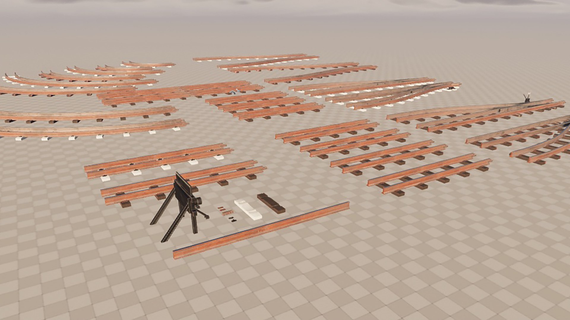 a set of railway tracks and rails 3D model https://p.turbosquid.com/ts-thumb/RH/gxz35i/eI/preview32/jpg/1759523205/1920x1080/fit_q87/8dd8405830302a2c67dd494ee700a76592653ec6/preview32.jpg