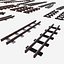 a set of railway tracks and rails
