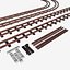 a set of railway tracks and rails