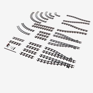 a set of railway tracks and rails