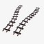 a set of railway tracks and rails