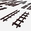 a set of railway tracks and rails