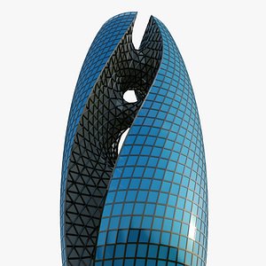 Scifi Twisted Topology Tower model