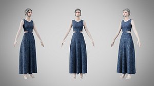 Dress 31 Digital Horizon Weave v2 3D model