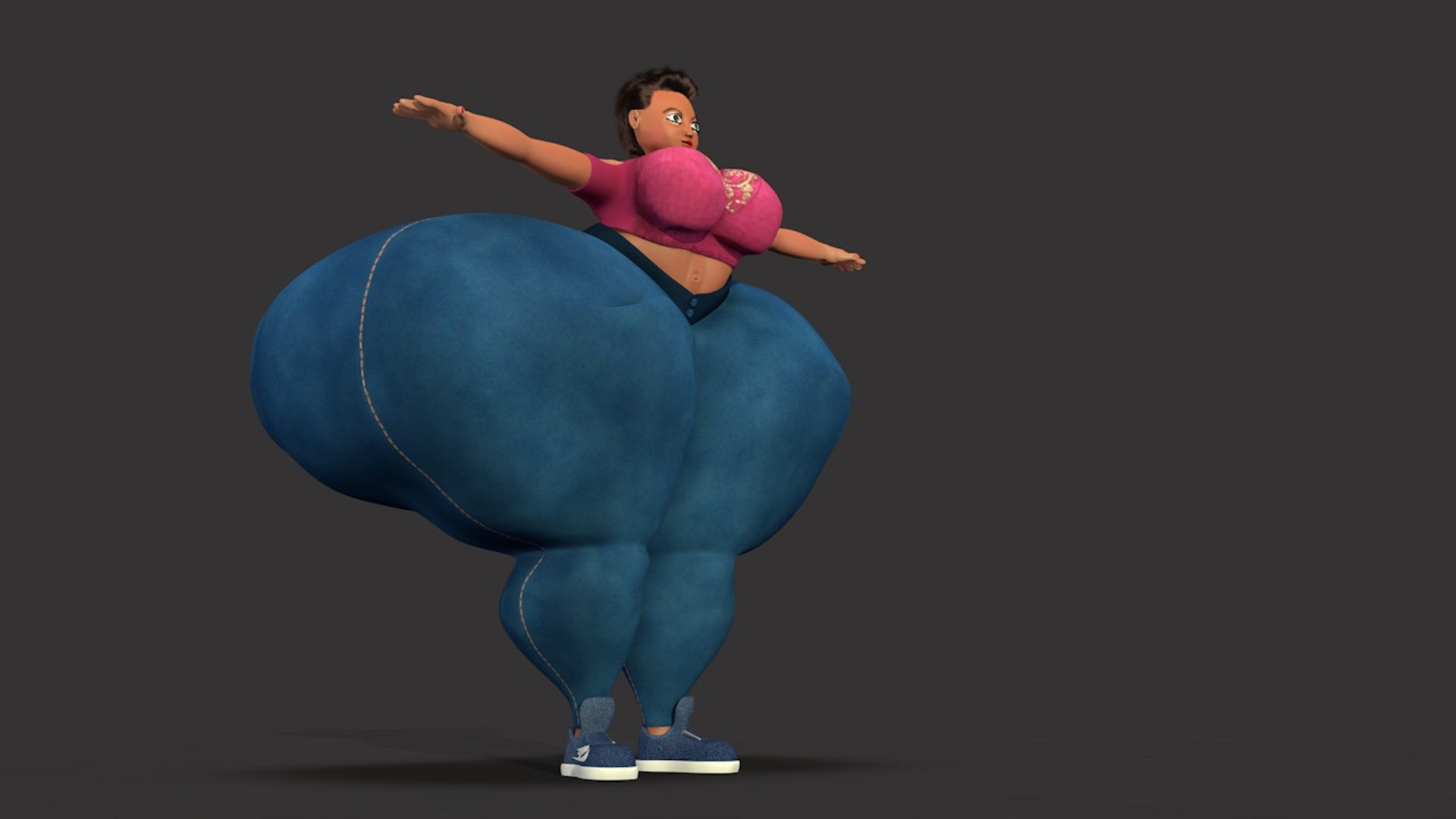 3D overweight cartoony lady character https://p.turbosquid.com/ts-thumb/RH/q75dXg/m3VLrh25/picture6/jpg/1594779137/1920x1080/fit_q87/495ac0c37269003c4926e2365fb4d95e056703de/picture6.jpg