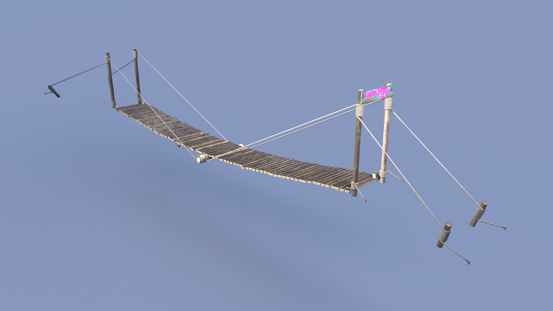 Neon Rope Bridge 3D Model - TurboSquid 2222752