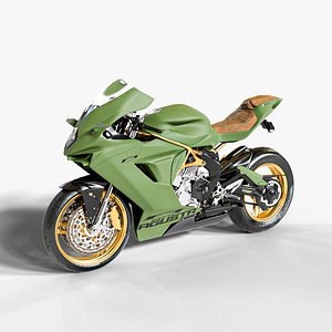 3D Motorcycle MV Agusta F3 Army model