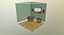 3D model room chair scene