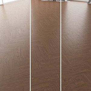3D model parquet oak black walnut