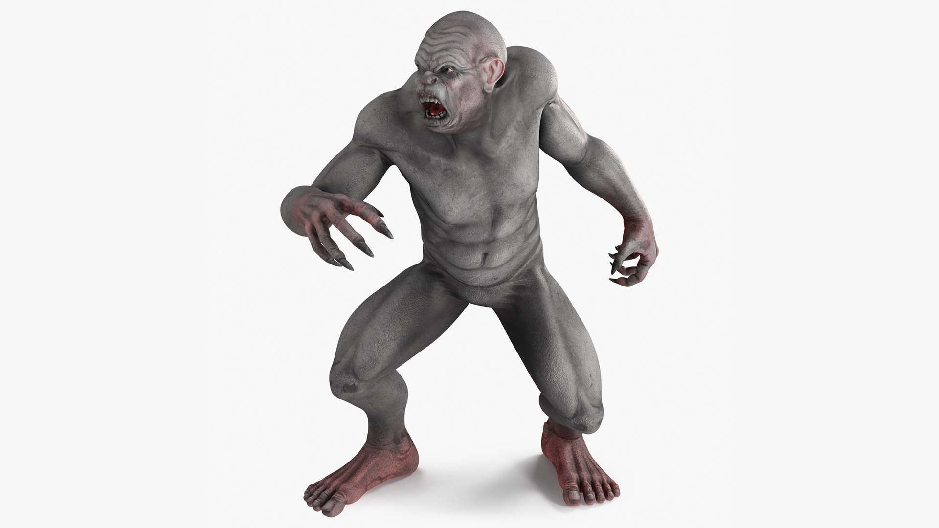 Grey Ogre Aggressive 3D model preview