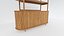 Nora Tambour Shelving Unit - Solid Oak and Marble Bookcase
