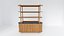 Nora Tambour Shelving Unit - Solid Oak and Marble Bookcase