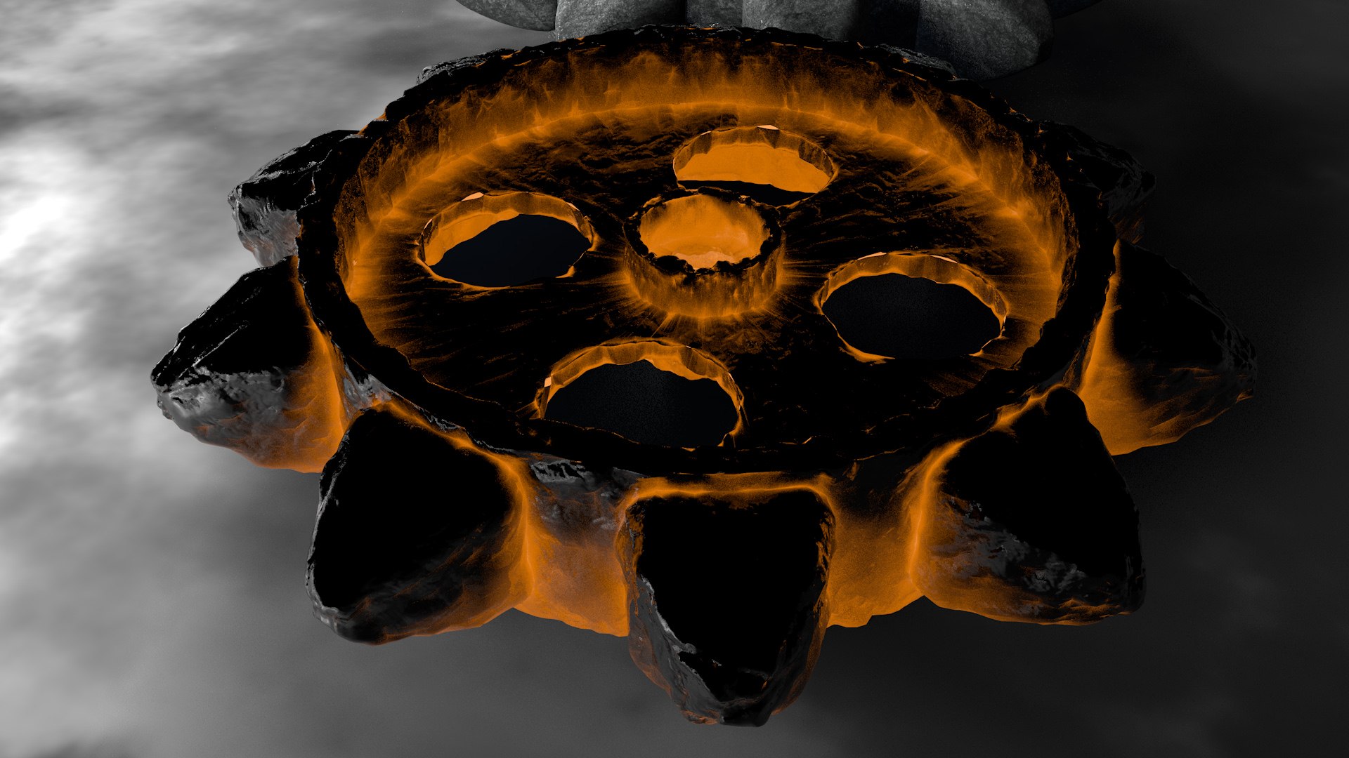 3D Fire And Steel Cog Wheels - TurboSquid 2084065