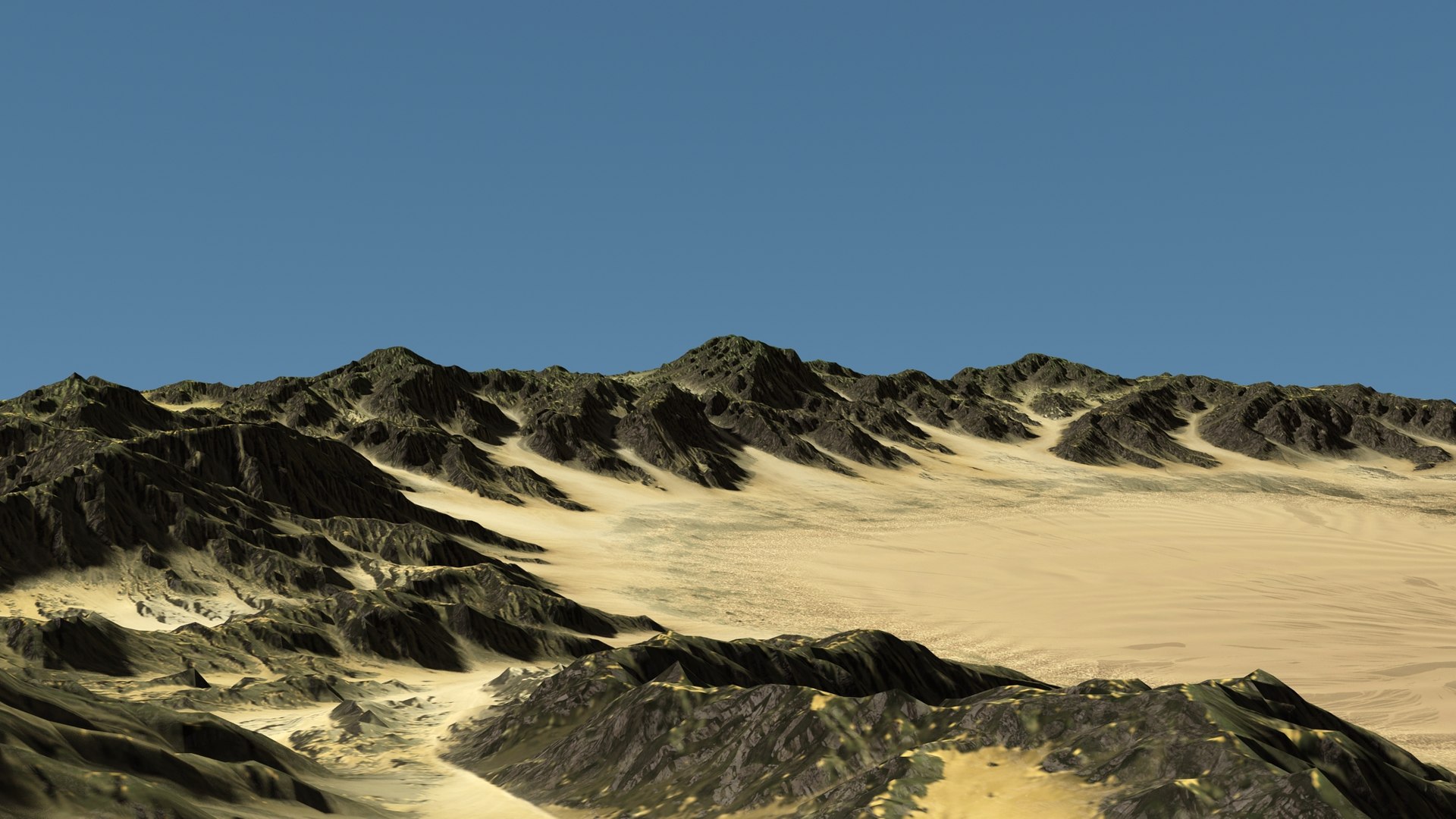 Mountain And Dune Model - TurboSquid 1755425