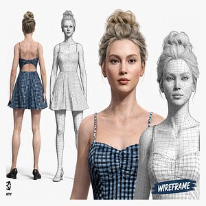 3D Beautiful Female 3D Character for Games and Animation