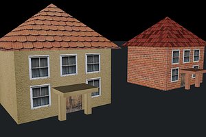 3d house polygonal
