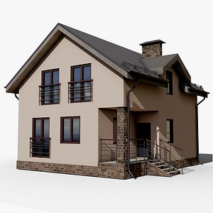 3D gameready cottage 1