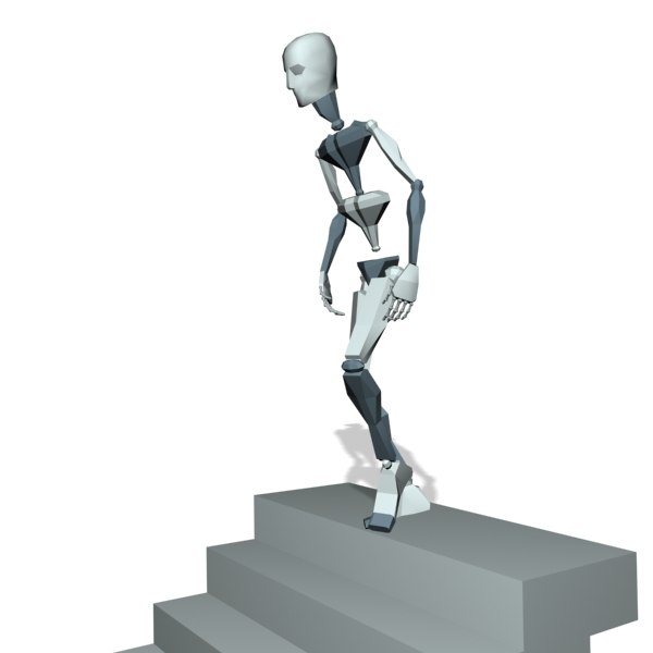 Motion Character Studio Biped stair hurry down