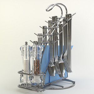 cutlery stand with pepper pot