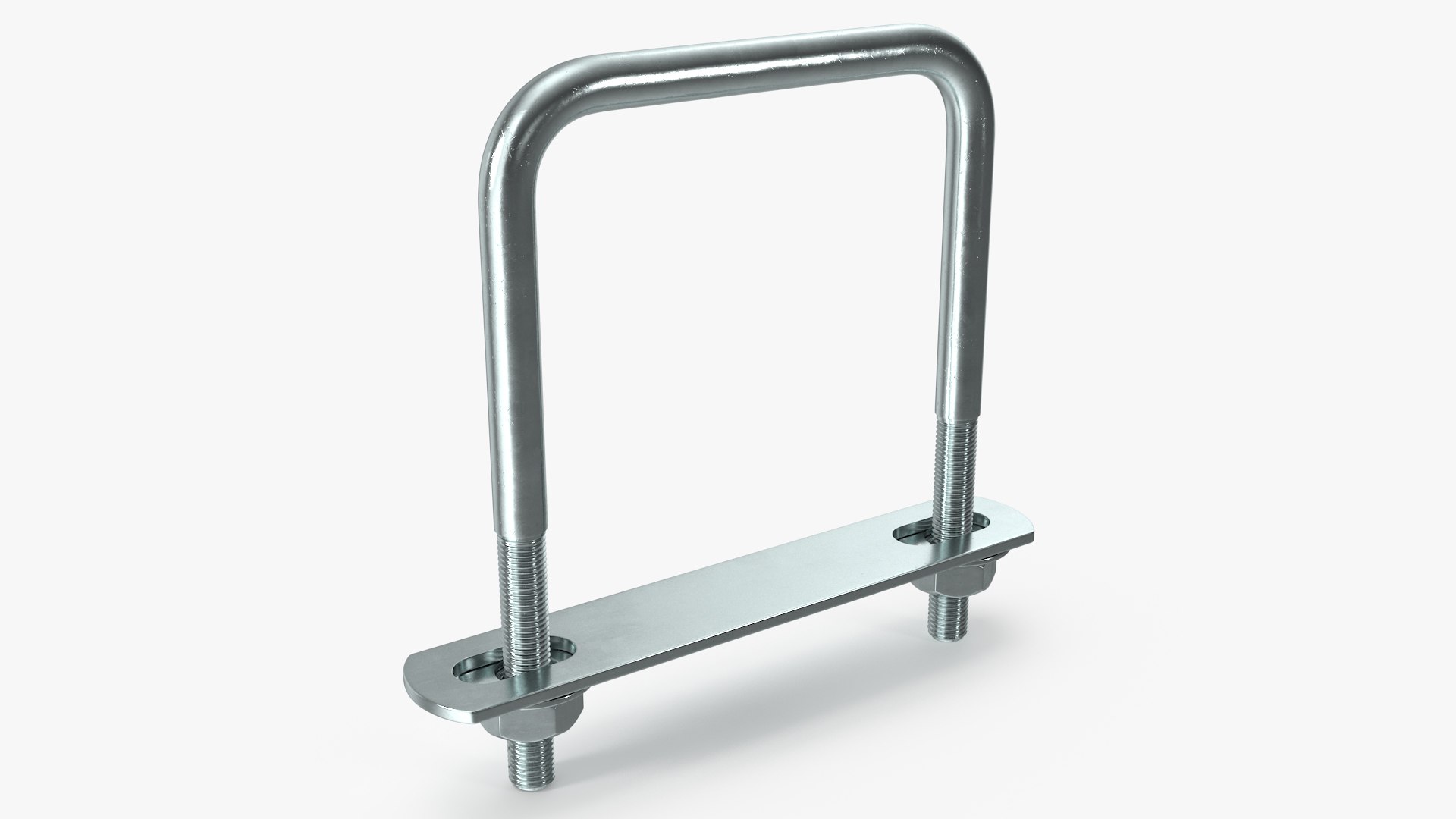 U Bolt Bracket Square Steel 3D model preview