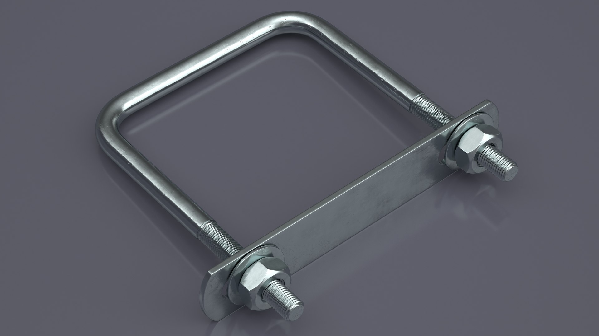 3D U Bolt Bracket Square Steel Model TurboSquid 1958449