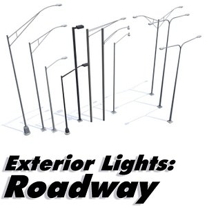 exterior lighting roadways - 3d max